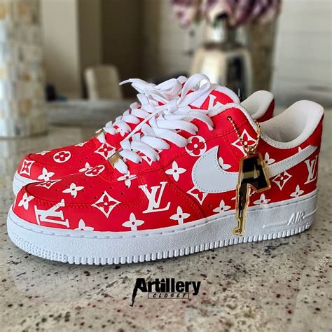 louis vuitton air force red|nike lv air force 1.